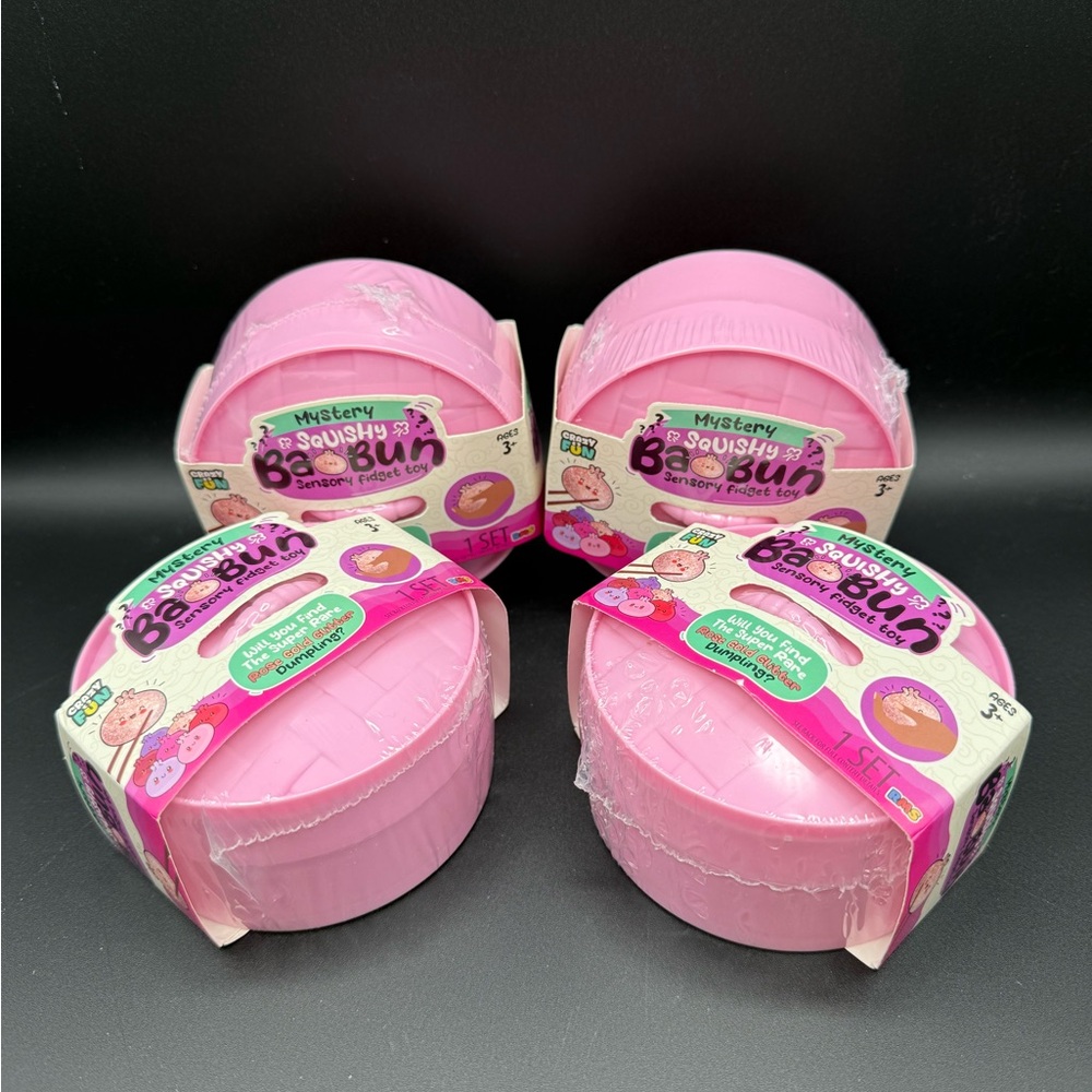 NEW Viral Glitter Mystery Bao Bun Squishy Fidget Toy  LOT OF 4 *Ships Now*